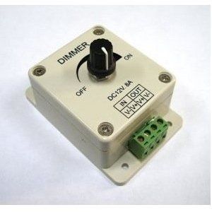 SODIAL(R) PWM Dimming Controller for LED Lights, Ribbon, Strip, 12 - 24 Volt (12V - 24V) 8 Amp, Electrical Dimmer Switches for Home, Commercial, Industrial, and Office. Dimmer is compatible with Hilight, LEDwholesaler, fillite, and others' strips Solar Panel Lights, 12v Led Lights, Led Lighting Diy, Low Voltage Lighting, Halogen Light Bulbs, Led Controller, Led Diy, Light Panel, Led Strip Lights