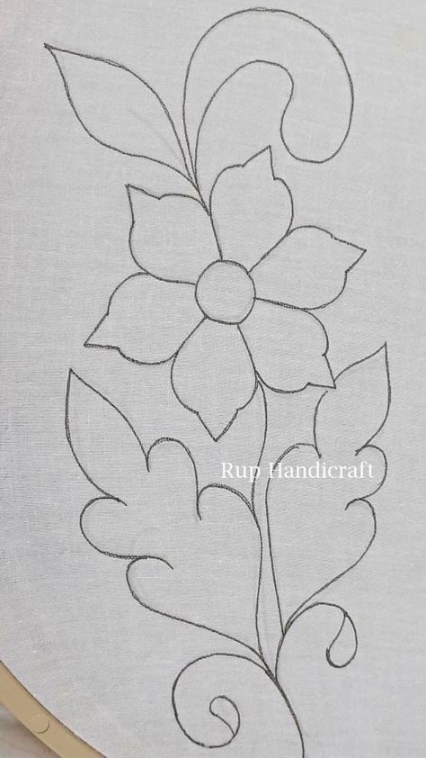 Easy Flower Drawings, Flower Pattern Drawing, Aari Design, Simple Flower Design, Birds Embroidery Designs, Simple Hand Embroidery Patterns, Flower Drawing Design, Simple Embroidery Designs, Hand Embroidery Patterns Flowers