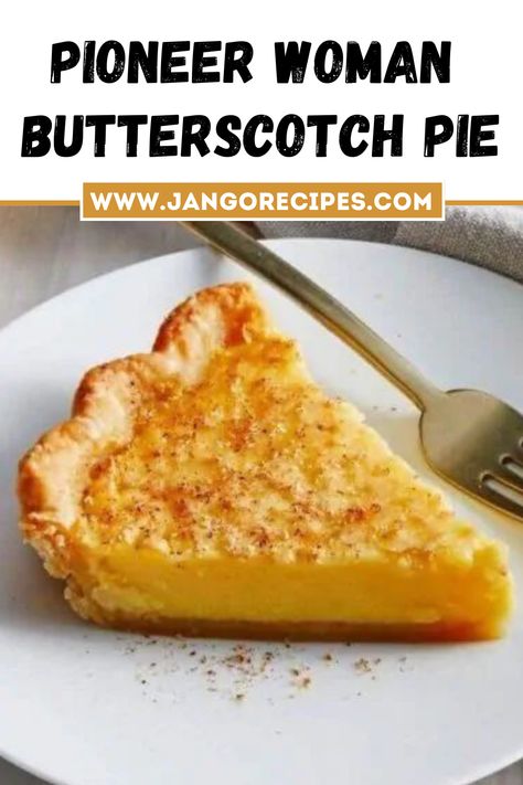 Butterscotch pie is a very popular pie in the Southern states of the U.S. but it is rarely seen in the Northeastern states. #PioneerWomanButterscotchPie #Pie Recipe Peach Pie Filling Recipes, Butterscotch Pie Recipe, Pioneer Woman Recipes Dinner, Popular Pies, Butterscotch Pie, Peach Pie Recipes, Crumble Tart, Peach Pie Filling, Pie Filling Recipes