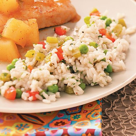 Confetti Rice Confetti Rice Recipe, Confetti Rice, Herbed Rice, Rice Dishes Easy, Pepper Rice, Saffron Rice, Easy Rice Recipes, Beans And Rice, Golden Raisins