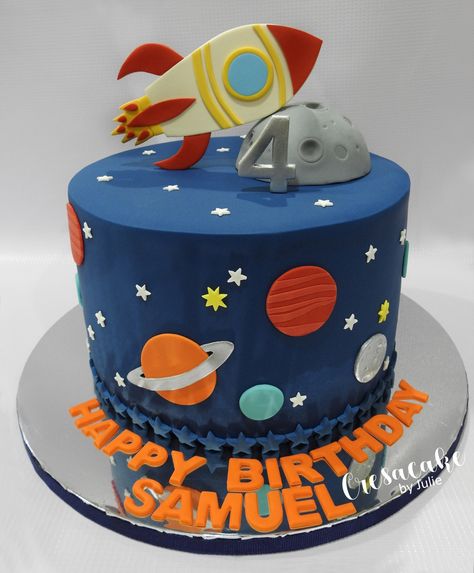 Rocket Ship Birthday Cake, Space Theme Birthday Cake, Rocketship Cake, Rocket Birthday Cake, Rocket Ship Cake, Rocket Ship Cakes, Space Cakes, Rocket Birthday, Planet Cake