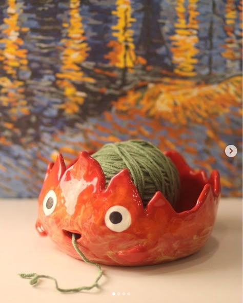 Ghibli Calcifer, Maus Illustration, Shein Home Decor, Home Decor 2023, Amazon Decor Finds, Ceramic Yarn Bowl, Affordable Aesthetic, Decor 2023, Air Dry Clay Projects