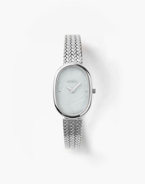 BREDA Jane Tethered Stainless Steel and Mesh Bracelet Watch, 23mm Wrist Watch Aesthetic, Minimal Watch Design, Watch Aesthetic, Home Ware, Mens Fashion Watches, Mesh Bracelet, Sparkly Things, A Daily Reminder, Metal Mesh