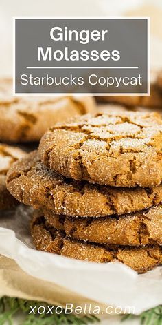 Starbucks Christmas Drinks, Molasses Cookie Recipe, Molasses Cookie, Homemade Starbucks, Ginger Cookie Recipes, Molasses Cookies Recipe, Ginger Molasses, Ginger Molasses Cookies, Molasses Cookies