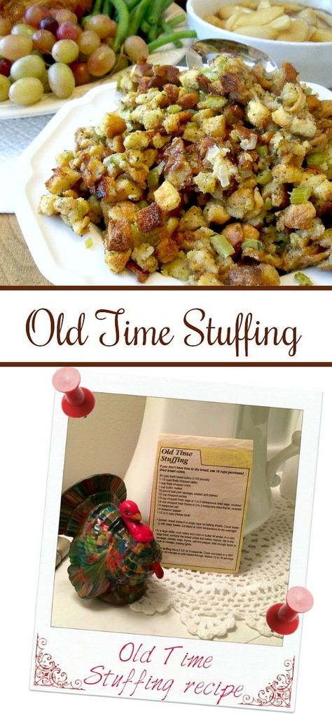 Call it stuffing or filling, this favorite recipe for Old Time Stuffing is full of flavor and a perfect side to your Thanksgiving day turkey dinner. Best Stuffing Recipe, Turkey Stuffing Recipes, Grateful Prayer, Stuffing Recipes For Thanksgiving, Old Time Recipes, Turkey Stuffing, Best Turkey, Turkey Recipes Thanksgiving, Holiday Eating