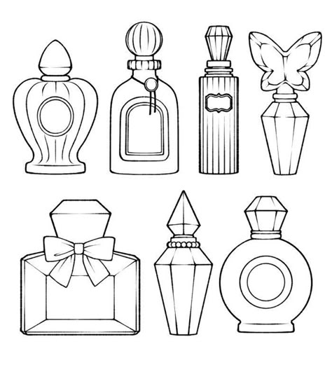 Perfume Bottle Tattoo, Bottle Drawing, Perfume Design, Arte Inspo, Cute Coloring Pages, Bullet Journal Ideas Pages, Drawing Lessons, Colouring Book, Doodle Drawings