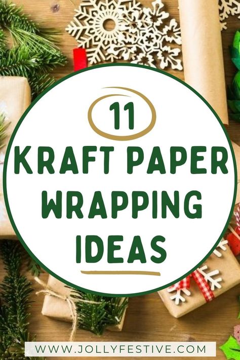 Brown paper wrapping ideas for an eco-conscious Christmas! Use this recyclable gift wrap idea and create your own fun designs. A perfect sustainable Christmas idea, these 11 kraft paper wrapping ideas for the holidays are ideal to give your gifts a personal feel. DIY your gift wrap this Christmas with these gift wrapping ideas for the holidays. Decorate Kraft Paper Wrapping, Wrapping With Craft Paper, Christmas Gift Wrap Brown Paper, Wrapping Gifts For Christmas, Christmas Diy Wrapping Ideas, Brown Kraft Paper Wrapping, Christmas Wrapping Ideas Kraft Paper, Christmas Wrapping Brown Paper Ideas, Craft Paper Presents Wrapping Ideas