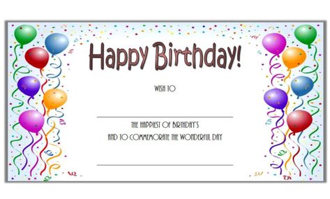 Birthday Gift Certificate Template Free (Baloon 1) | Two Package Template Birthday Gift Certificate Printable Free, Happy Birthday Gift Certificate Template Printable Free, Birthday Certificate Printable Free, Free Printable Gift Certificate Template, Birthday Gift Certificate, Gift Certificate Template Free, Voucher Template Free, Birthday Voucher, Gift Certificate Template Word