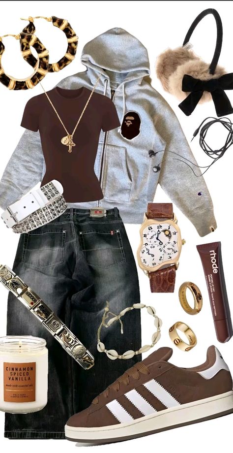 Baggy jeans outfit inspo Baggy Jeans Winter Outfit Aesthetic, Baddie Baggy Jeans Outfit, Baggy Ripped Jeans Outfit Black Women, Aesthetic Girly Fits, Baggy Jeans Outfit Streetwear, Baggy Jeans Party Outfit, Outfit Inspo With Baggy Jeans, Outfits To Wear With Baggy Jeans, Dark Black Jeans Outfit