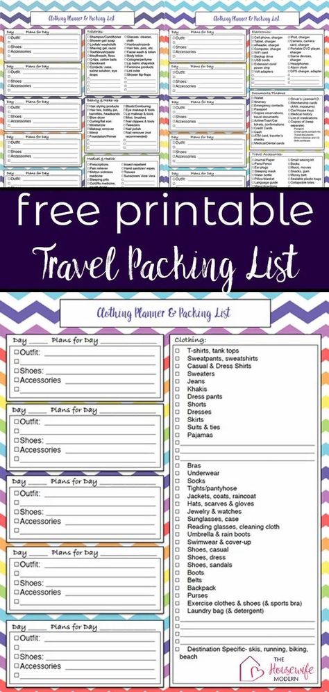 Travel Planner Printable Free Packing Lists, International Vacation Packing List, Holiday List Packing Travel Checklist, Master Packing List, Free Vacation Planner Printable, 3 Week Vacation Packing List, Vacation Packing List Template, Travel Packing Checklist Free Printable, Travel Packing List Template