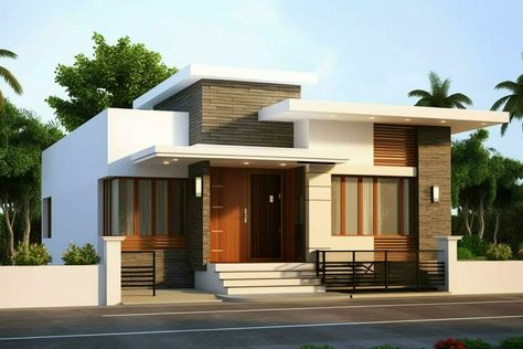 Beautiful modern house exterior with carport. Modern residential district and minimalist building concept by AI Generated Minimalist House Design Exterior Simple, Small Modern House Exterior Minimalist, Kerala Minimal House, Japanese Minimalist Home Exterior, Tropical Minimalist House Facade, Houses In America, Building Concept, Modern House Exterior, House Exterior