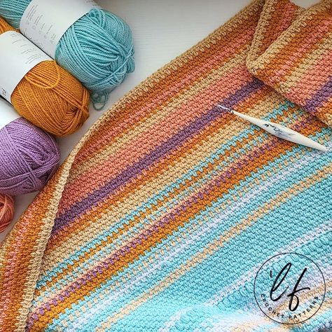 2023 Crochet Temperature Blanket Pattern Tempature Blanket Crochet Pattern, Crochet Temperature Blanket Pattern, Temperature Blanket Pattern, Crochet Temperature Blanket, Temperature Blanket Crochet, Temperature Afghan, Crochet Seed Stitch, Crochet Blanket Sizes, 2023 Crochet