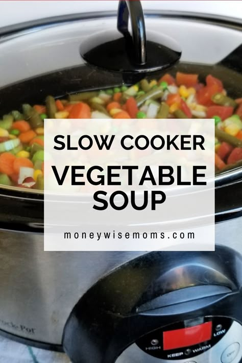 Crockpot Vegetable Soup, Slow Cooker Vegetable Soup, Vegetarian Vegetable Soup, Crockpot Veggies, Crockpot Vegetable, Vegetable Soup Crock Pot, Homemade Vegetable Soup, Crock Pot Vegetables, Soup Simple