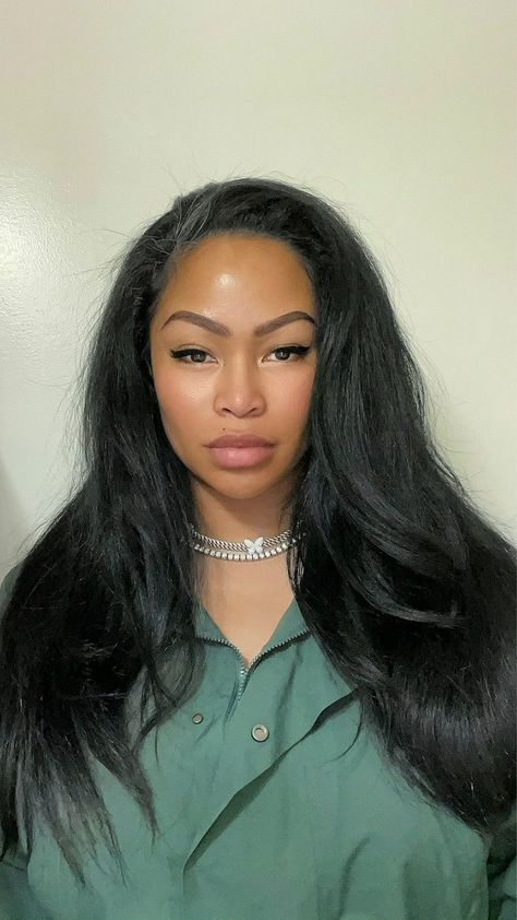 Lashontae Heckard, Tae Heckard, Roman Hair, Beauty Hair Color, Long Curly Wig, Long Black Hair, Relaxed Hair, Hair Life, Beautiful Lips