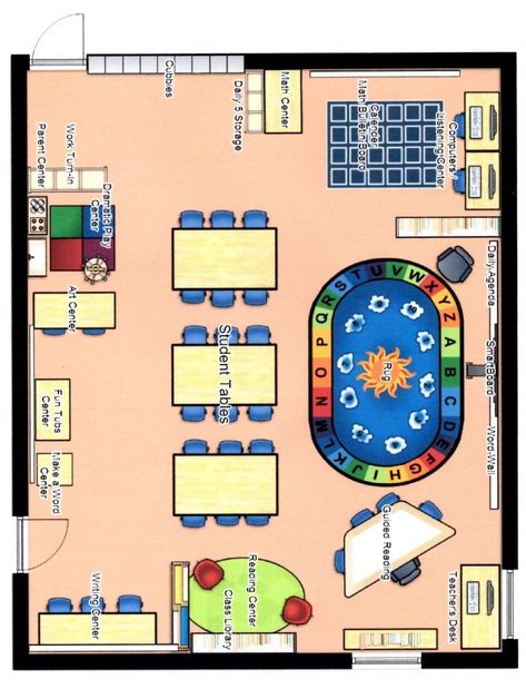 Kindergarten Classroom Layout, Daycare Floor Plans, Classroom Floor Plan, Preschool Classroom Layout, Preschool Classroom Setup, Classroom Setup Elementary, Kindergarten Classroom Setup, Daycare Design, Sped Classroom