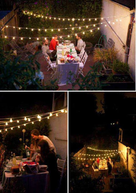 26 Jaw Dropping Beautiful Yard and Patio String Lighting Ideas For a Small Heaven homesthetics backyard landscaping ideas (8) Diy Outdoor Lighting, Patio String Lights, Summer Garden Party, Beautiful Yards, Backyard Lighting, Outdoor Patio Lights, Deck Lighting, Pergola Patio, Backyard Party