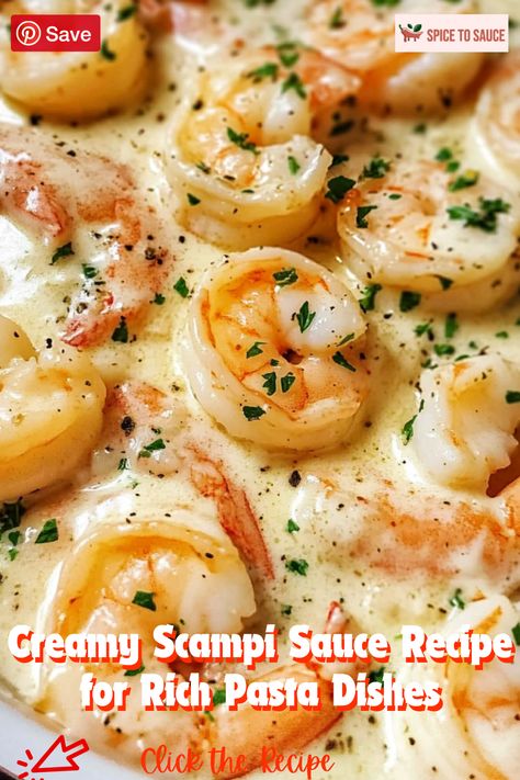 This creamy scampi sauce recipe adds a touch of elegance to any shrimp dish with its rich garlic white wine flavor. You’ll love how easy it is to create restaurant-quality shrimp with white sauce at home. Save this pin to keep this delicious shrimp sauce recipe handy for your next special dinner!

#ScampiSauceRecipe #CreamyScampi #HomemadeSauce #SeafoodLovers #EasyRecipe #CookingTips #PastaSauce #GourmetCooking #DeliciousDishes #RecipeInspiration Garlic Scampi Sauce, Shrimp Scampi Cream Sauce, Creamy Scampi Sauce, Shrimp In White Wine Garlic Sauce, Shrimp White Wine Sauce, Creamy Garlic Shrimp Scampi, Scampi Sauce Recipe Pasta, Shrimp Scampi Recipe Creamy, Easy Scampi Sauce