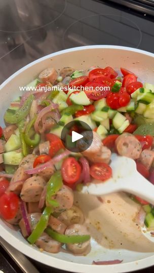 Chicken Sausage Greek Bowls, Jamie Fielding, Greek Bowls, Cucumbers And Tomatoes, Italian Sausages, Hummus And Pita, Greek Chicken Salad, Weight Watchers Recipes Desserts, Salad Dishes