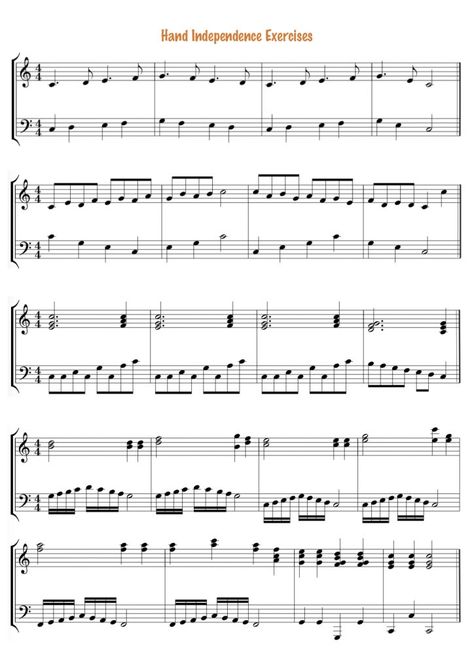 Hand Independence Piano Exercises pdf Piano Exercises, Piano Practice, Not Musik, Hand Exercises, Piano Tutorial, Piano Teacher, Piano Chords, Music Theory, Video Lessons