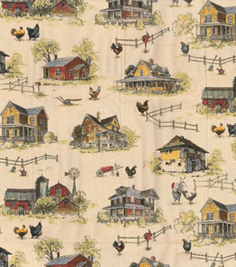 Chicken Wallpaper, Sewing Projects Ideas, Nesting Box, Farm Houses, Novelty Fabric, Custom Printed Fabric, Joanns Fabric And Crafts, Projects Ideas, Printed Fabric