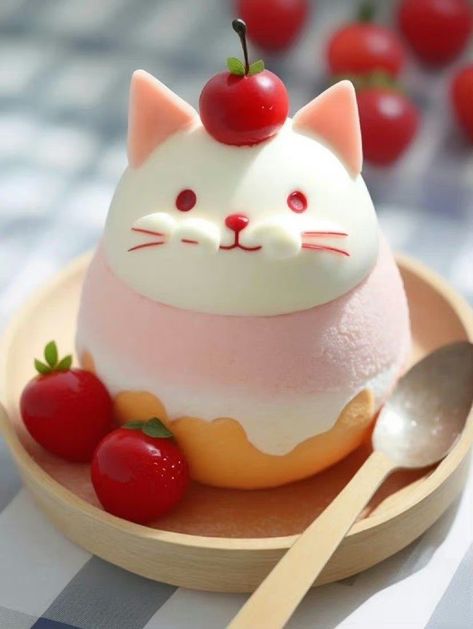 Cherry Buttercream, Kue Macaroon, Cherry Preserves, 귀여운 음식 그림, Kawaii Dessert, Kawaii Cooking, Cute Baking, Tanah Liat, Cute Snacks