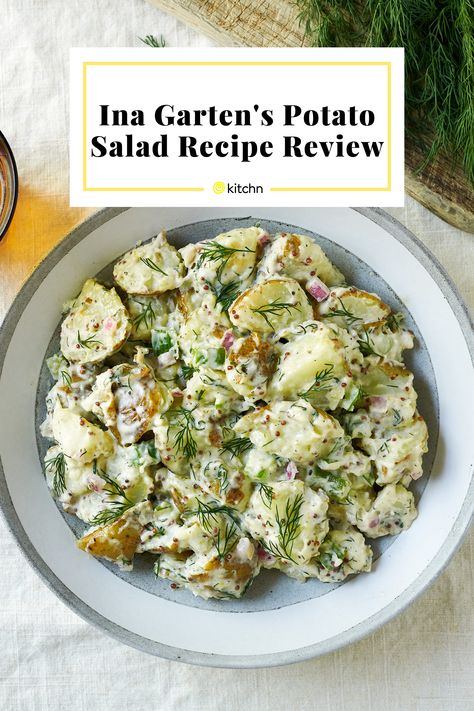 Our editor's honest review of Ina Garten's popular potato salad recipe, plus a few tips for making it even better. Ina Garten Potato Salad, French Potato Salad, Best Potato Salad Recipe, Red Potato Salad, Potatoe Salad, Salad Inspiration, Classic Potato Salad, Potato Salads, Ina Garten Recipes