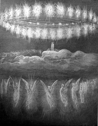 Fourth Sphere (The Sun) Gustavo Dore, Paul Gustave Doré, Gustav Dore, The Divine Comedy, Divina Commedia, Divine Comedy, Heaven Art, Gustave Dore, Dante Alighieri