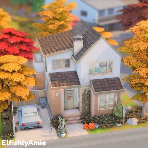 Sims 4 Houses 2 Bedroom, Sims 4 Japanese House, Mt Komorebi, Sims 4 Houses Layout, Lotes The Sims 4, The Sims 4 Lots, Sims Inspiration, Sims 4 Challenges, Sims 4 House Plans