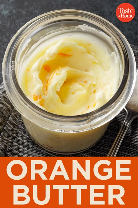 Orange Butter Recipe, Butter Boards, Compound Butter Recipe, Flavored Butter Recipes, Butter Recipes Homemade, Butter Spreads, Orange Butter, Fruit Butter, Butter Board