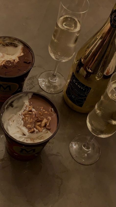 these nights Moscato Aesthetic, Ice Cream Aesthetic Night, Book Scenarios, Archer Series, Food Aethstetic, Healthy Green Salads, Wine Ice Cream, Yummy Aesthetic, Instagram Story Inspiration