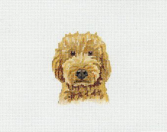 Abstract Needlepoint, Goldendoodle Names, Goldendoodle Art, Cross Stitch Harry Potter, Doodle Canvas, Dog Needlepoint, Needlepoint Ideas, Needlepoint Ornaments, Needlepoint Designs