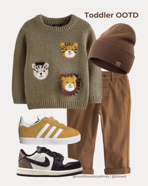 Toddler Boy Christmas Outfits, Gazelle Outfit, Baby Boy Fits, Fall Toddler Outfits, Adidas Gazelle Outfit, Toddler Boy Outfit, Twin Baby Clothes, Boys Winter Clothes, Toddler Boy Style