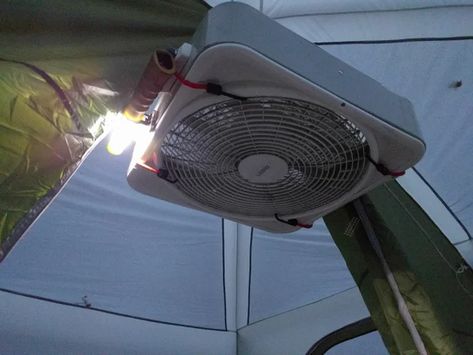 Tent Fan, Ceiling Exhaust Fan, Tailgate Tent, Diy Tent, Bungee Cords, Diy Ceiling, How To Hang, Magnetic Holder, Small Fan