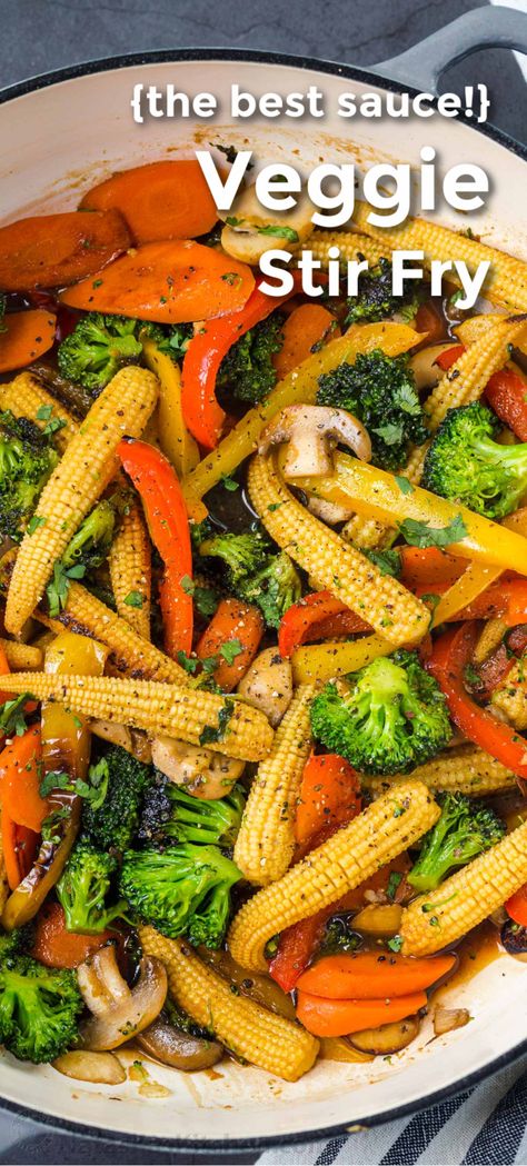 Easy Vegetable Stir Fry, Stir Fry Recipes Healthy, Vegetable Stir Fry Recipe, Stir Fry Recipe, Veggie Stir Fry, Makanan Diet, Fried Vegetables, Veggie Side Dishes, Health Dinner Recipes