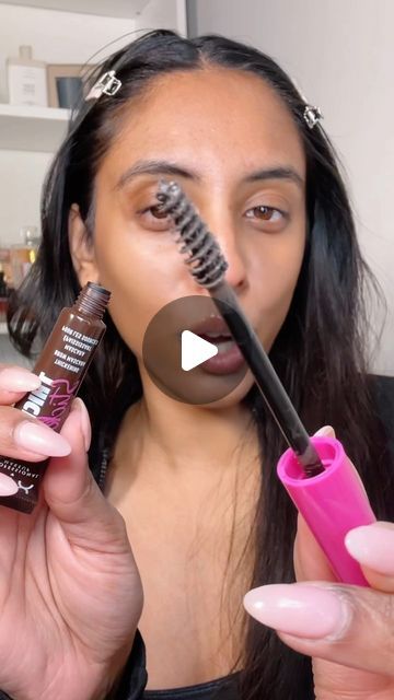 Thivi B on Instagram: "Trying the viral @nyxcosmetics thick it stick it brow mascara 😳 Have you tried NYX brow products before?!

Vc: @keylaremachee 

#makeup #brows #nyxcosmetics #drugstoremakeup #reels #explore #trending" Nyx Thick It Stick It, Nyx Brow, Brow Gel Tutorial, Nyx Brow Gel, Brow Mascara, Brow Gel, Drugstore Makeup, Have You Tried, Nyx Cosmetics