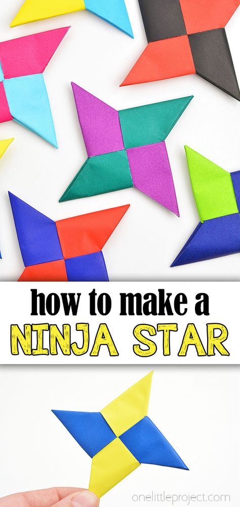 Photo of different colours variations of paper ninja star Art And Craft Ideas Origami, Paper Craft Ideas For School, Crafts With Foam Paper, Craft Stick Crafts For Adults, Easy Origami Instructions, Diy Paper Ninja Star, Construction Paper Projects For Kids, Paper Products To Sell For Kids, Easy Middle School Crafts