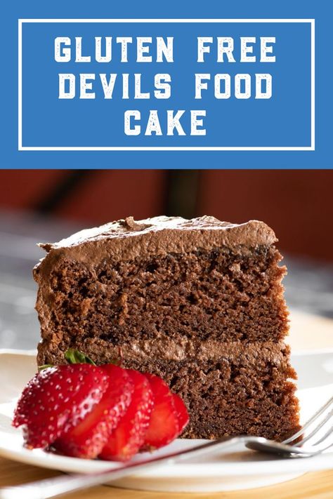 Gluten Free Devils Food Cake, Devils Food Cake Recipe, Sour Milk Recipes, Gluten Free Baking Recipes, Sour Milk, Recipes For Bread, Devil's Food Cake, Devils Food Cake, Unsweetened Cocoa Powder