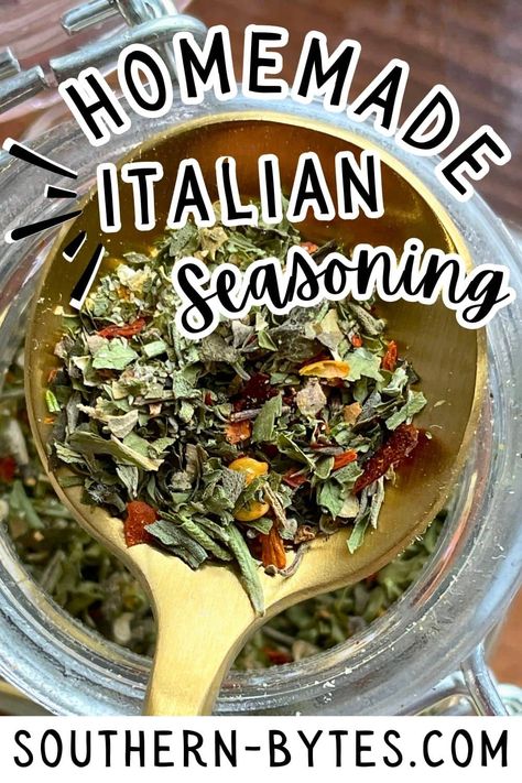 Homemade Italian Seasoning Recipe Italian Seasoning Recipe, Fried Ravioli, Homemade Italian Seasoning, Homemade Spice Mixes, Paleo Condiments, Jamaican Jerk Seasoning, Homemade Cajun Seasoning, Main Recipes, Homemade Spice Mix