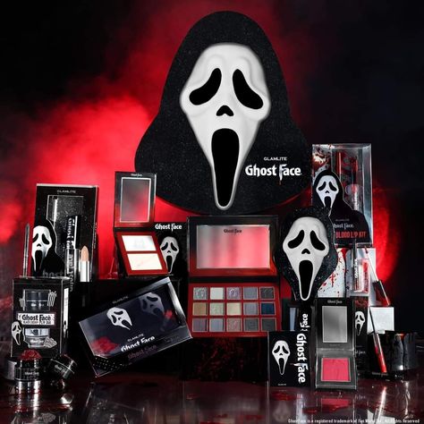 Goth Makeup Products, Ghostface Makeup, Deep Red Lips, Matte Nude Lipstick, Face Mirror, Ghost Face, Ghost Faces, Lip Kit, Eye Palette