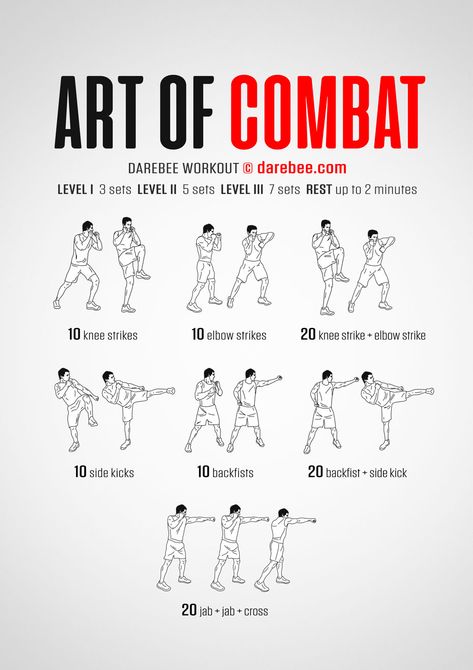 Art of Combat Workout Combat Training Workout, Basic Combat Training, Military Exercise Workouts, Mma Workout Training, Soldier Workout, Beginner Workout For Men, Combat Moves, Combat Workout, Boxing Workout Routine