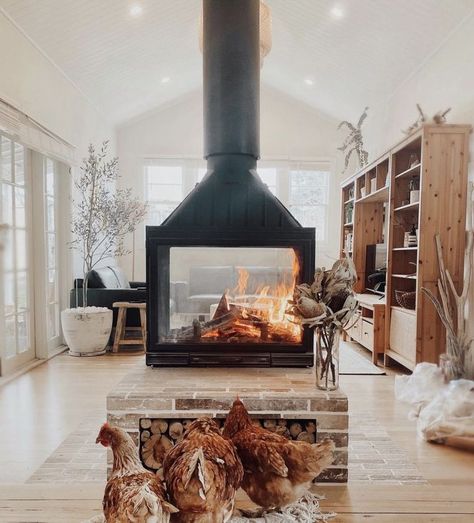 Wood Burning Stoves Living Room, Barn Remodel, Wood Heater, Fire Places, Freestanding Fireplace, Indoor Fireplace, Home Fireplace, Fireplace Design, Living Room With Fireplace