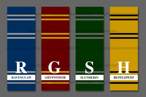 Harry Potter House Colors, Hogwarts House Colors, Harry Potter Colors, Harry Potter Bookmark, Harry Potter Crochet, Slytherin And Hufflepuff, Harry Potter Hogwarts Houses, Anniversaire Harry Potter, Theme Harry Potter