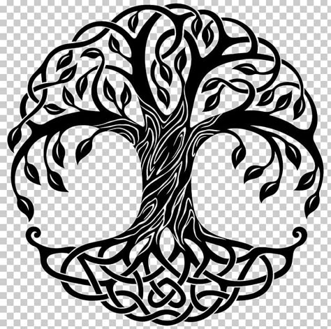 Tree Of Life Drawing, Simple Tree Of Life, Celtic Tree Tattoos, Yggdrasil Tattoo, Tolkien Illustration, Tree Tattoos, White Tattoos, Celtic Tattoo, Tree Of Life Art