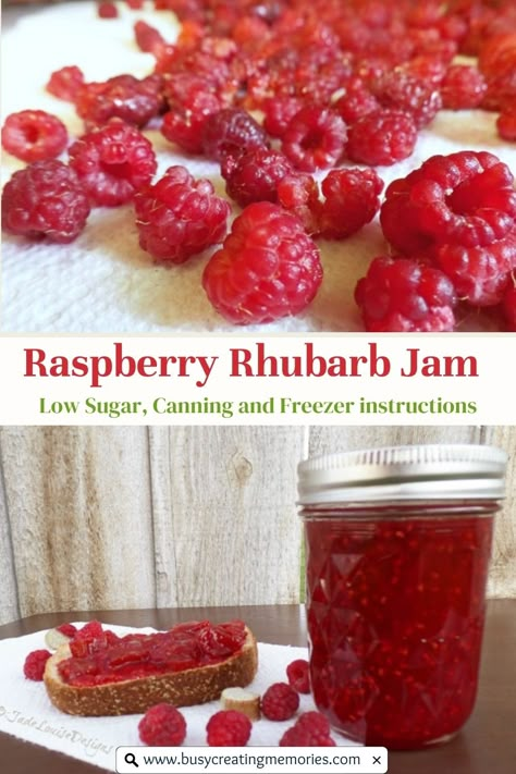 Raspberry Rhubarb Jam Canning, Rhubarb Jam Recipes Canning, Rhubarb Canning Recipes, Canning Rhubarb, Winter Canning, Raspberry Rhubarb Jam, Things To Can, Water Canning, Keto Jam