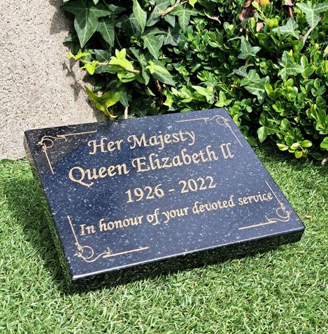 Grave Plaques, Granite Memorial, Queen Elizabeth 11, 11 Birthday, Grave Stone, Memorial Plaques, Laser Engraved Acrylic, Engraved Acrylic, Birthday Date