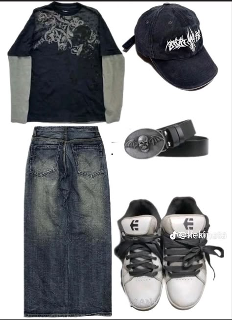 Y2k Outfits Men, 2000s Outfit, Baggy Clothes, Guys Clothing Styles, Outfit Inspo Casual, 2000s Fashion Outfits, Sleeves Clothing, Y2k Outfits, Self Design