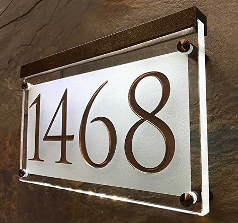 Solar House Numbers, Address Marker, Best Solar Lights, Office Entry, Custom House Numbers, Sign Board Design, Shop Signage, Wall Socket, House Door