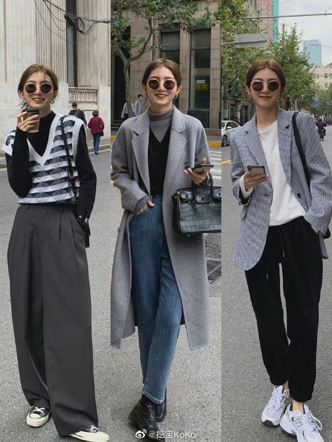 Smart Casual Winter Work Outfit, Korean Winter Outfits, Ny Outfits, Outfit Korean Style, Korean Casual Outfits, Tomboy Style Outfits, Smart Casual Outfit, Korean Girl Fashion, Japanese Street Fashion