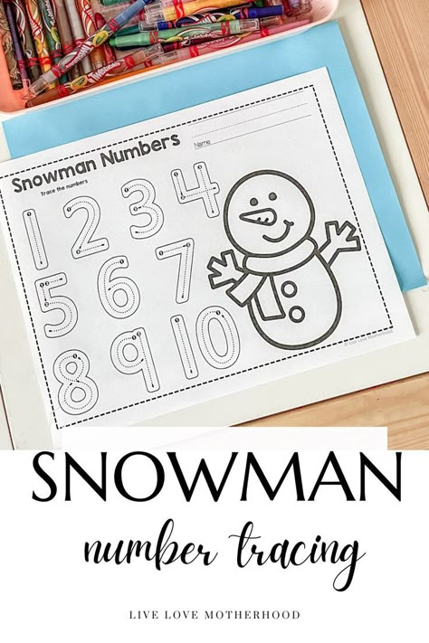 Snowman Songs For Preschool, Snowman Math Kindergarten, Snowflake Math Preschool, Winter Numbers Preschool, Easy Fun Activities For Preschoolers, Winter Math Kindergarten Free, Winter Math Centers Kindergarten, Winter Preschool Math Activities, Winter Patterns Preschool