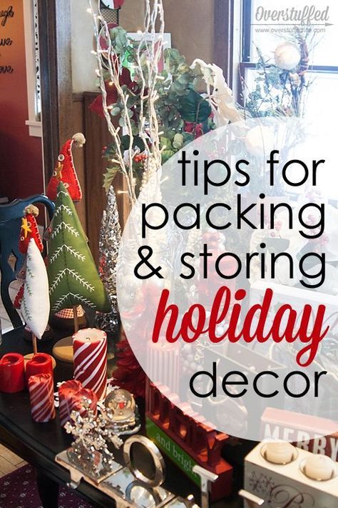 Tips for Packing Up and Storing Holiday Decorations. It's fun to put up, not so much to take down. Here are some great tips for keeping it organized! Best Way To Store Christmas Decorations, How To Store Christmas Decorations, Storing Holiday Decorations, Storing Christmas Decorations, Create Labels, Christmas Organization, Embroidered Christmas, Storage Tips, Xmas Trees